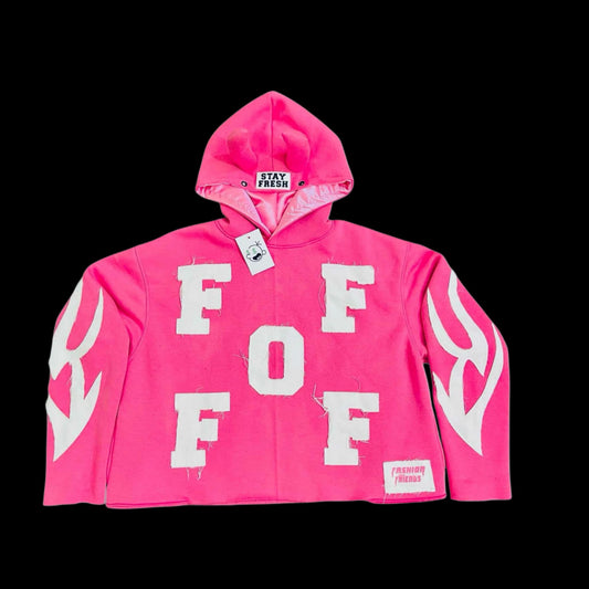 FOF Cropped Hoodie - Blossom Pink