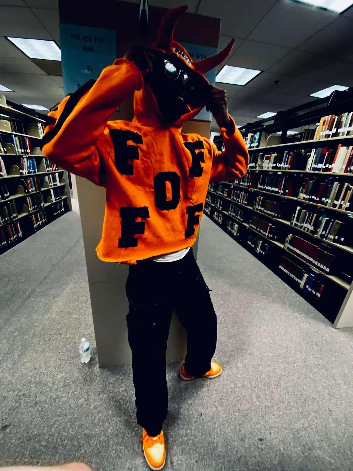 FOF Cropped Hoodie - Vibrant Orange