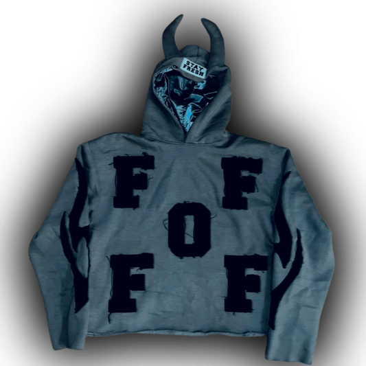 FOF Cropped Hoodie - Classic Gray